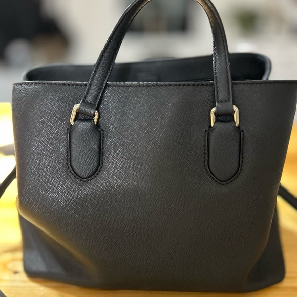 Kate Spade Black Leather Tote Bag - Picture 3 of 12